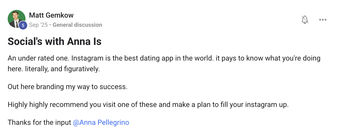 Member testimonial