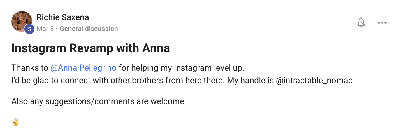 Member testimonial