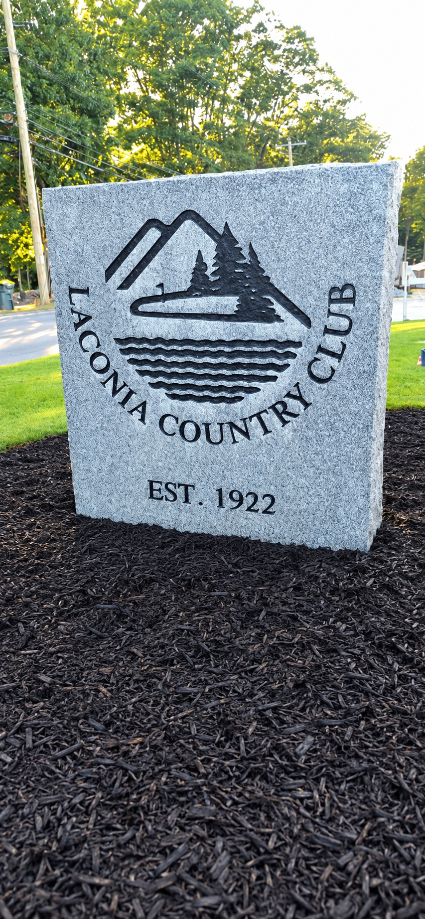 Laconia Country Club entrance sign