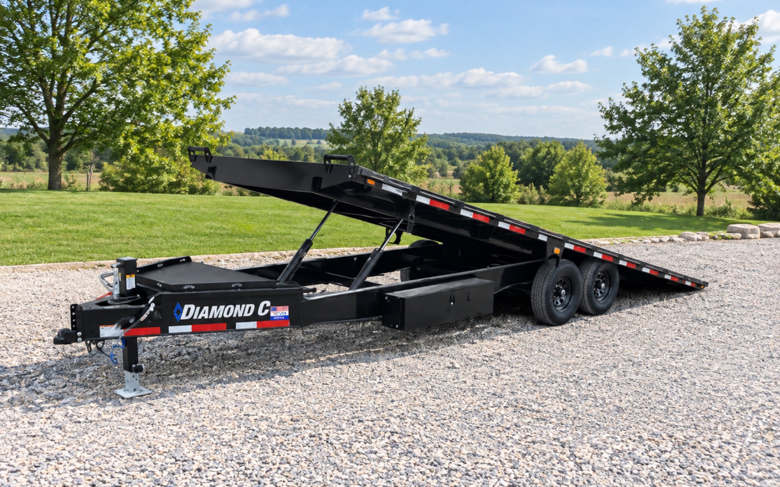 24 foot deckover tilt trailer rental in Dayton, MN