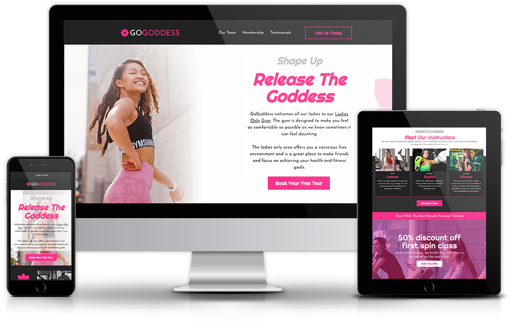 Go High Level Ladies Gym Template