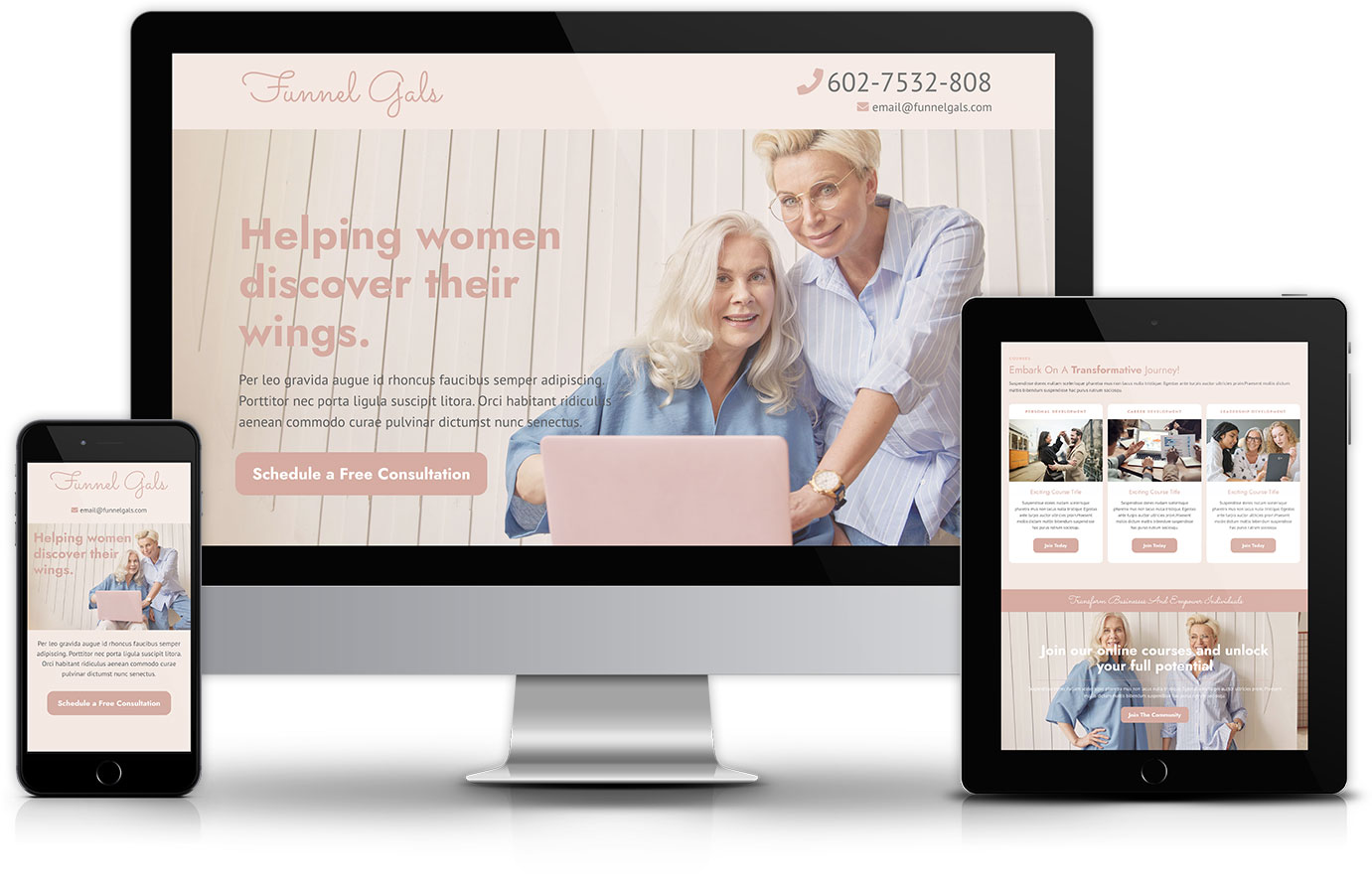 Go High Level Female Business Coach Template