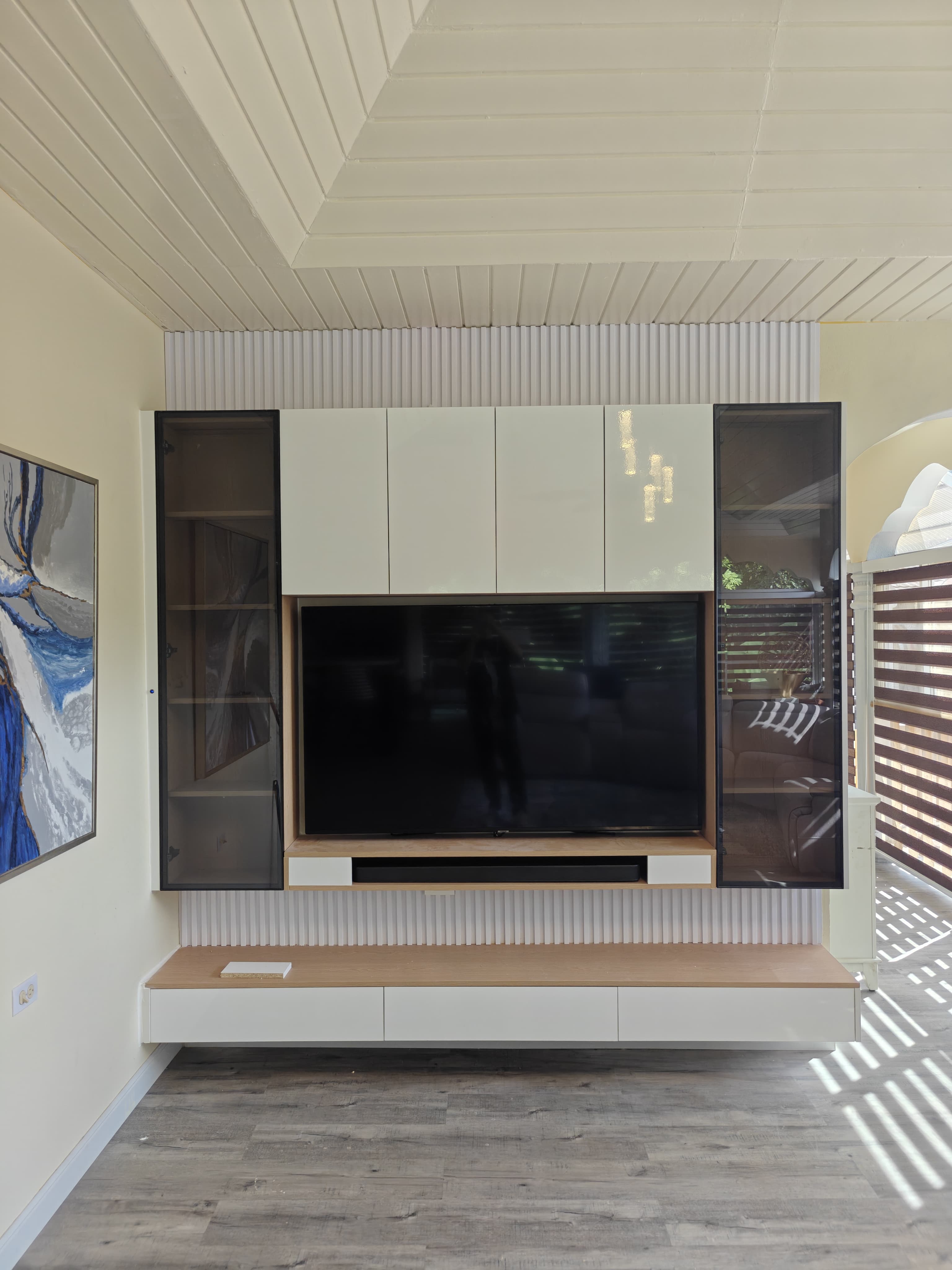 Real custom TV wall installation by Dream House Cabinet