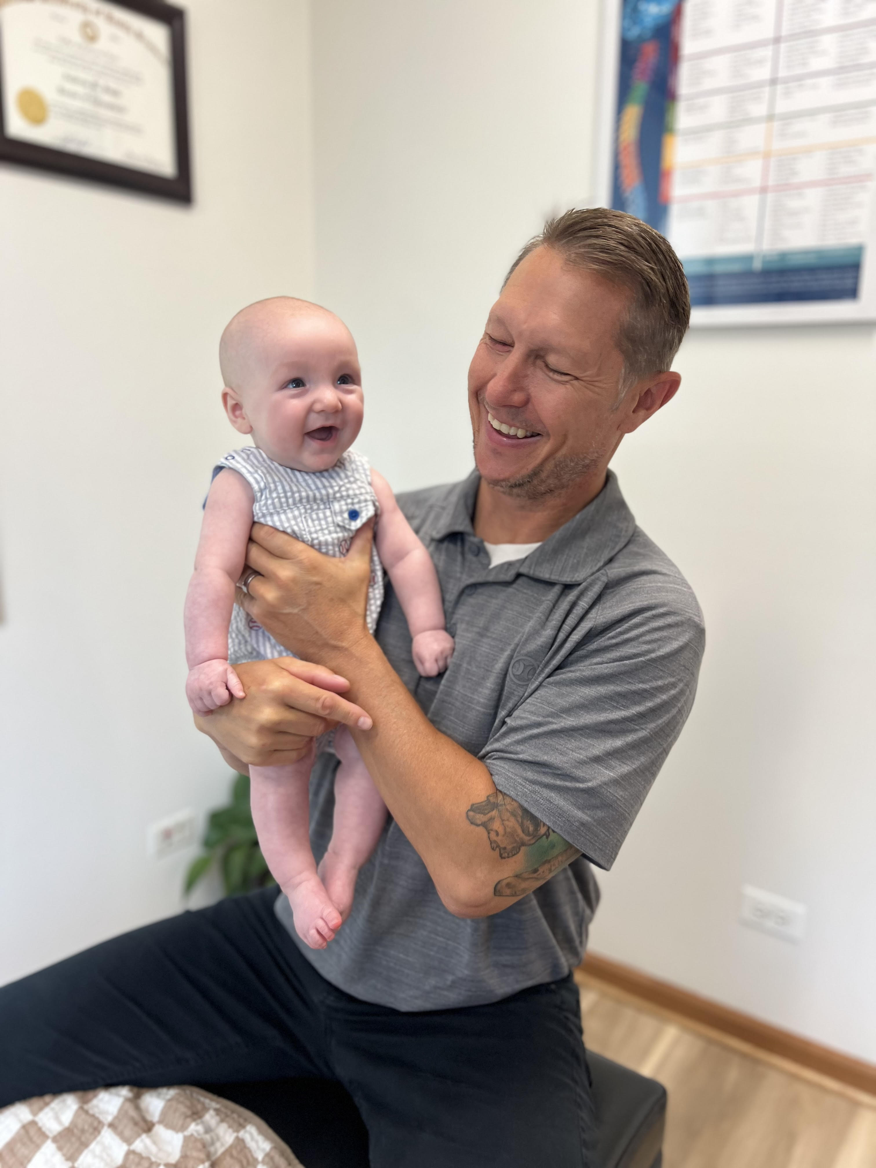 Pediatric new patient chiropractic visit at TRU Health Downers Grove IL