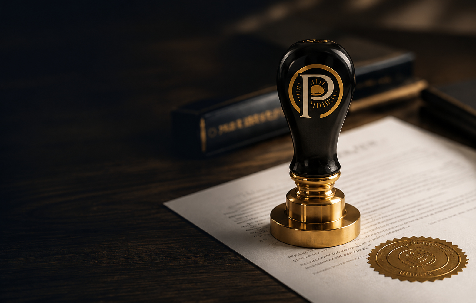 Prosper Notary official notary stamp on document
