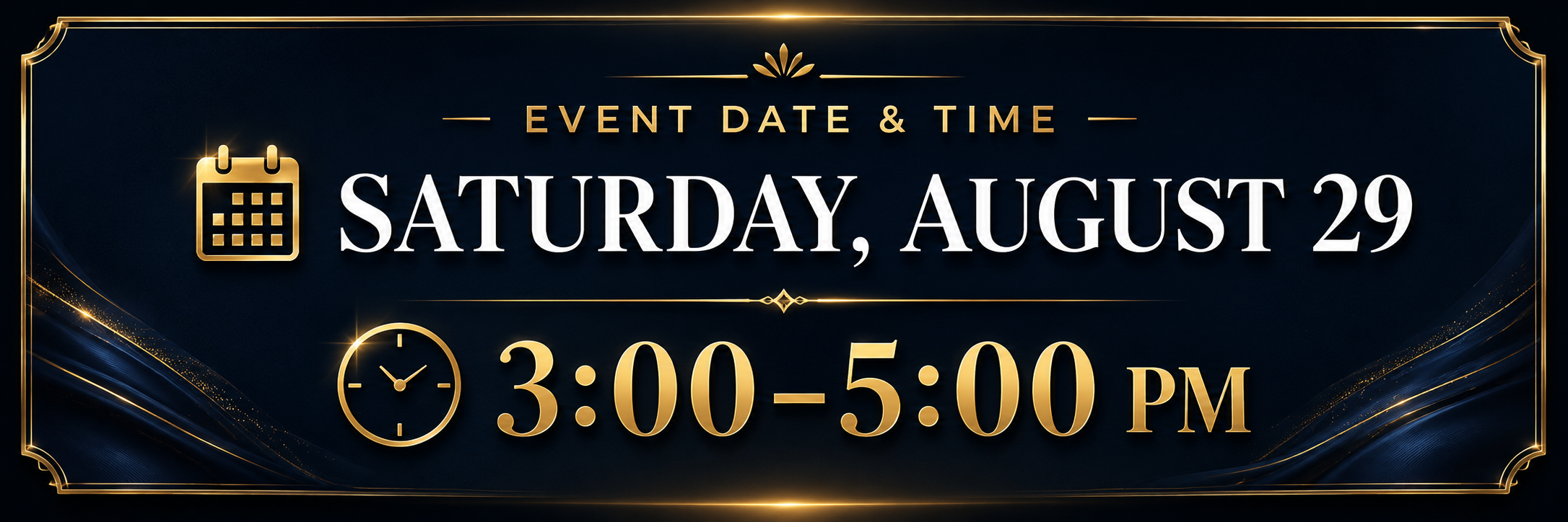Event Date and Time: Saturday, August 29, 3:00-5:00 PM