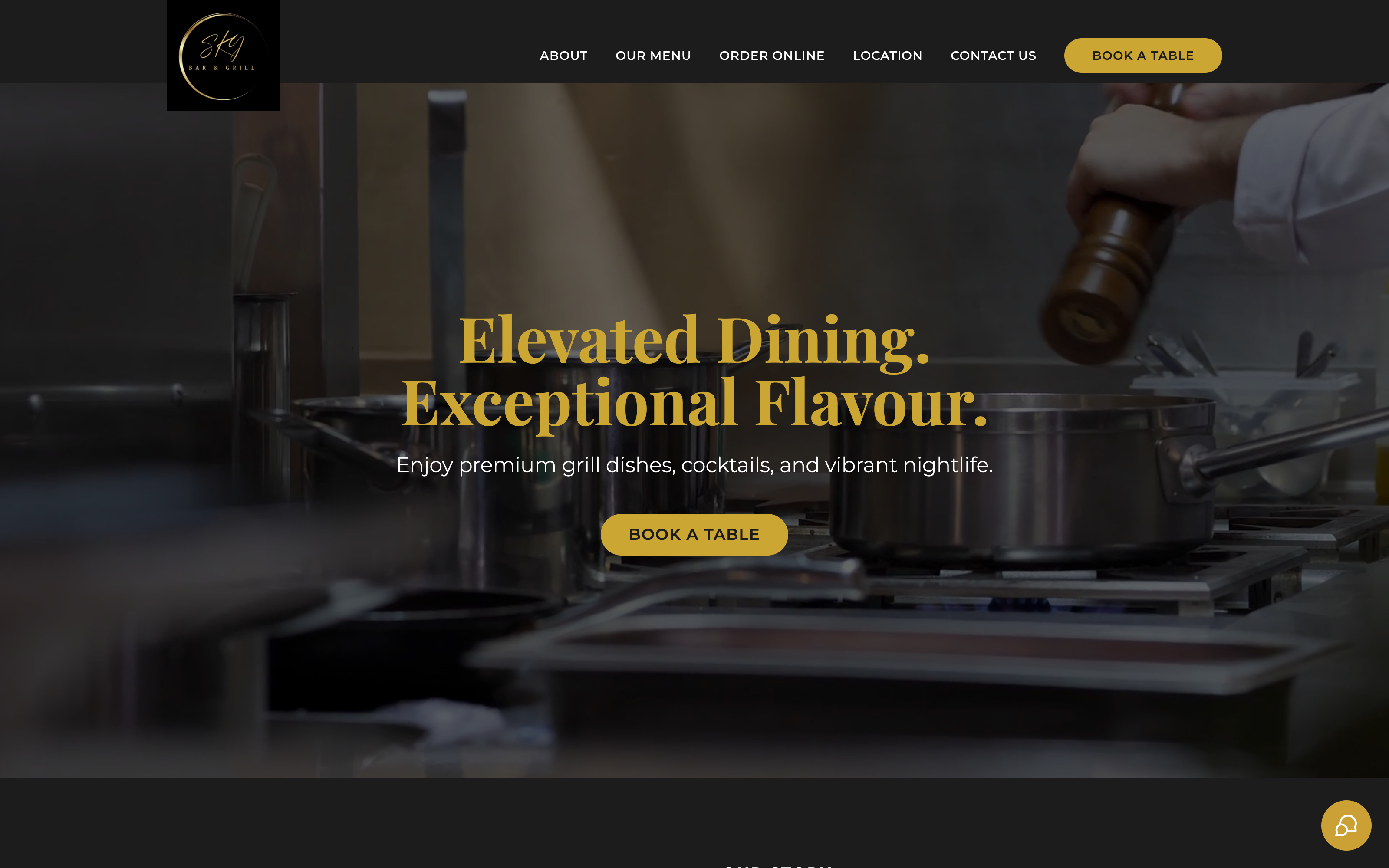Sky Bar & Grill website designed by Easy Launch
