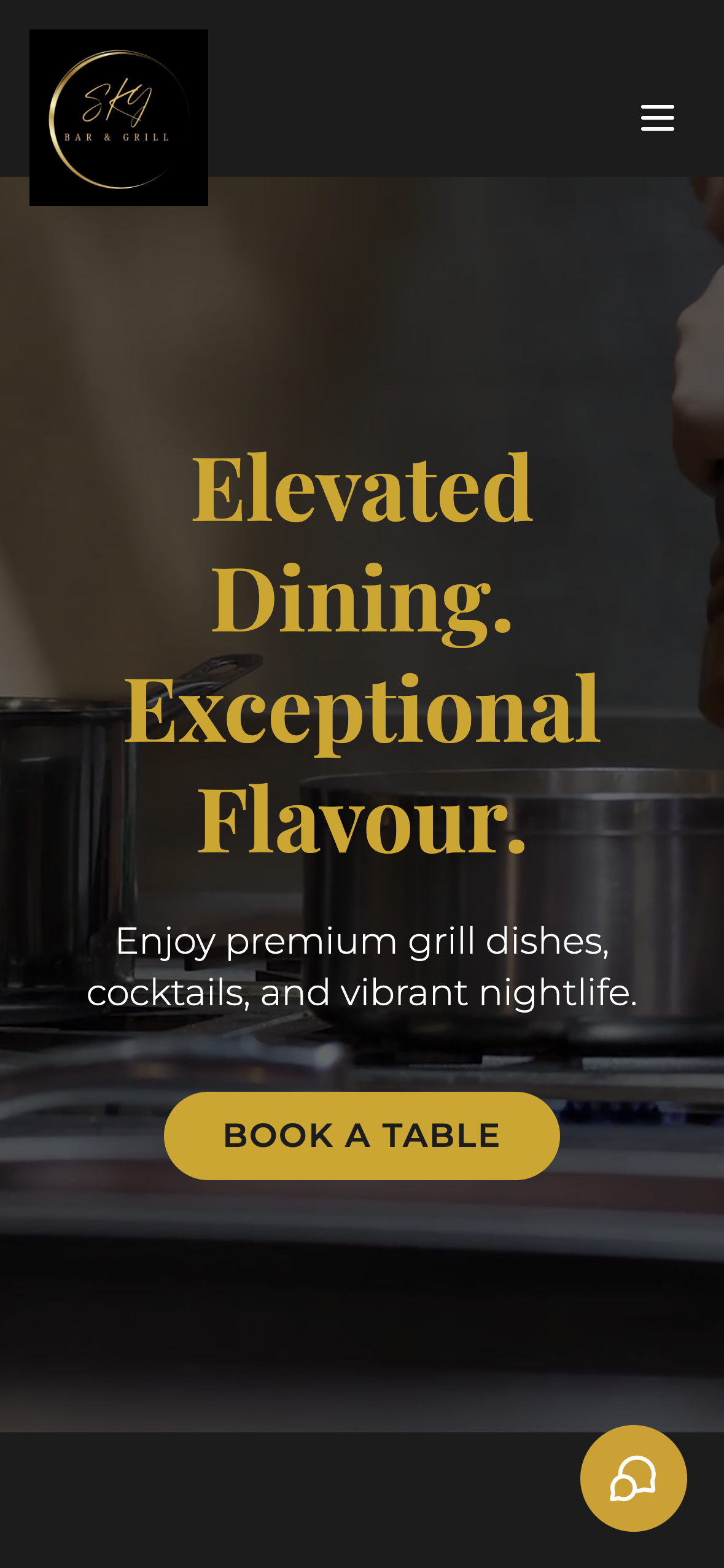 Sky Bar & Grill mobile website designed by Easy Launch