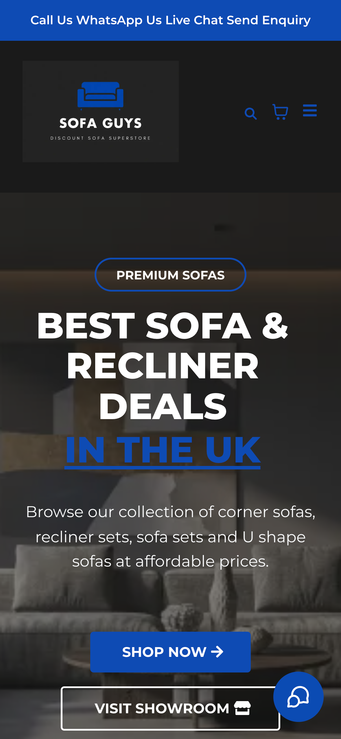 Sofa Guys mobile website designed by Easy Launch