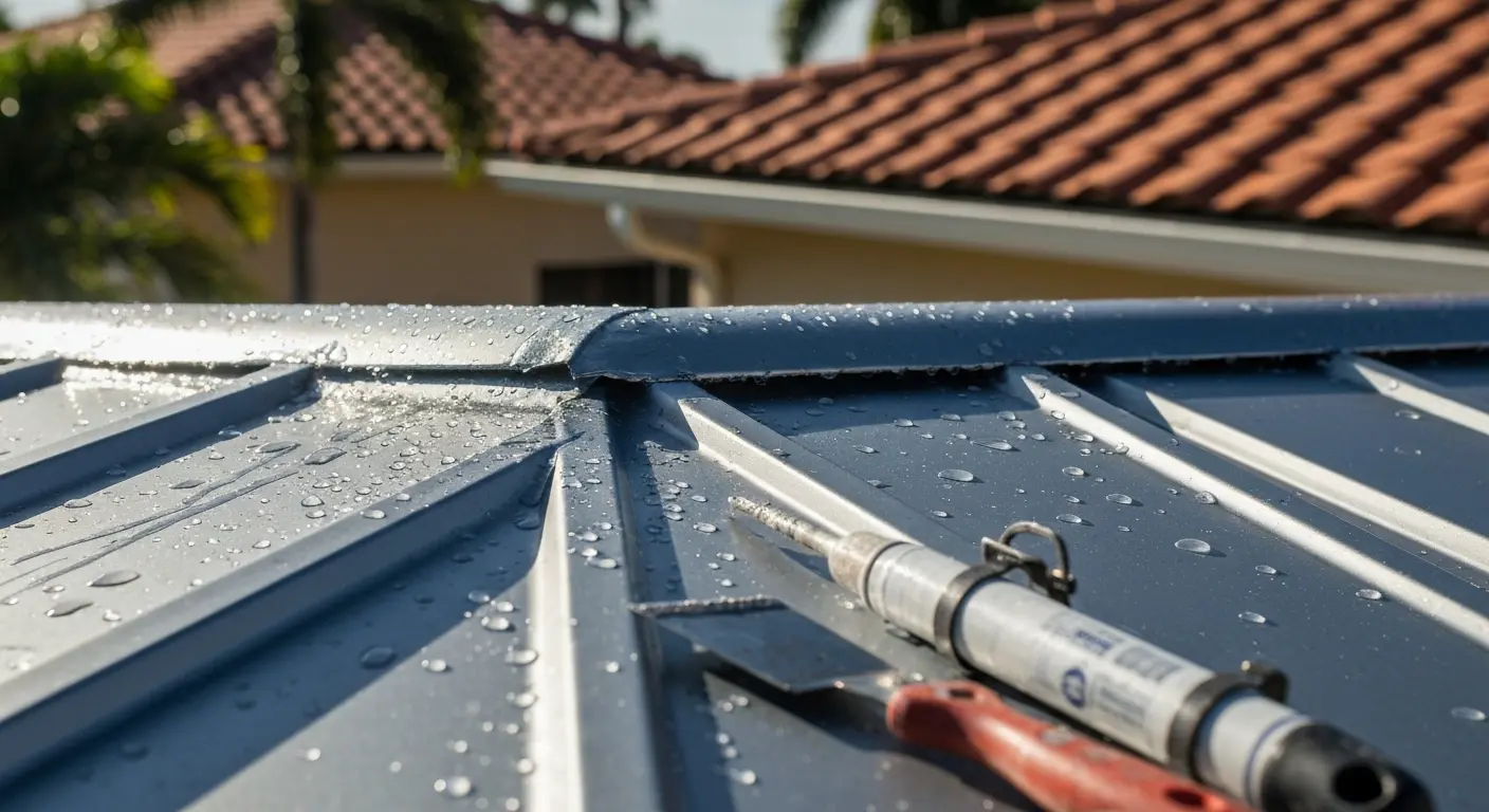 Metal roof coating service