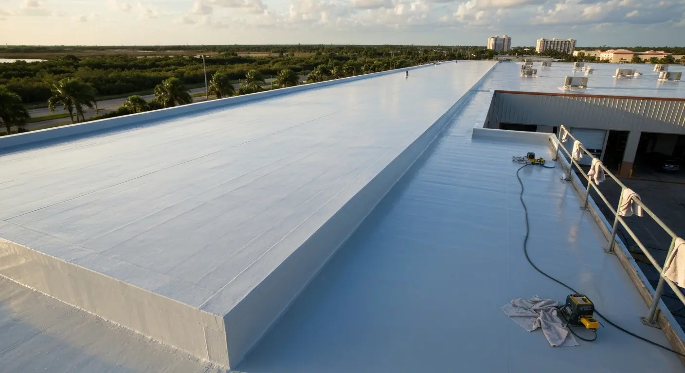 Commercial roof coating
