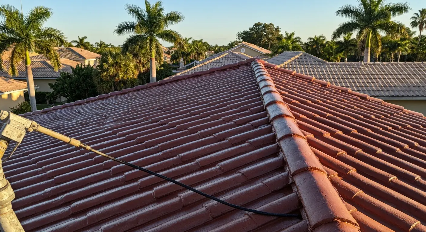 Roof coating application