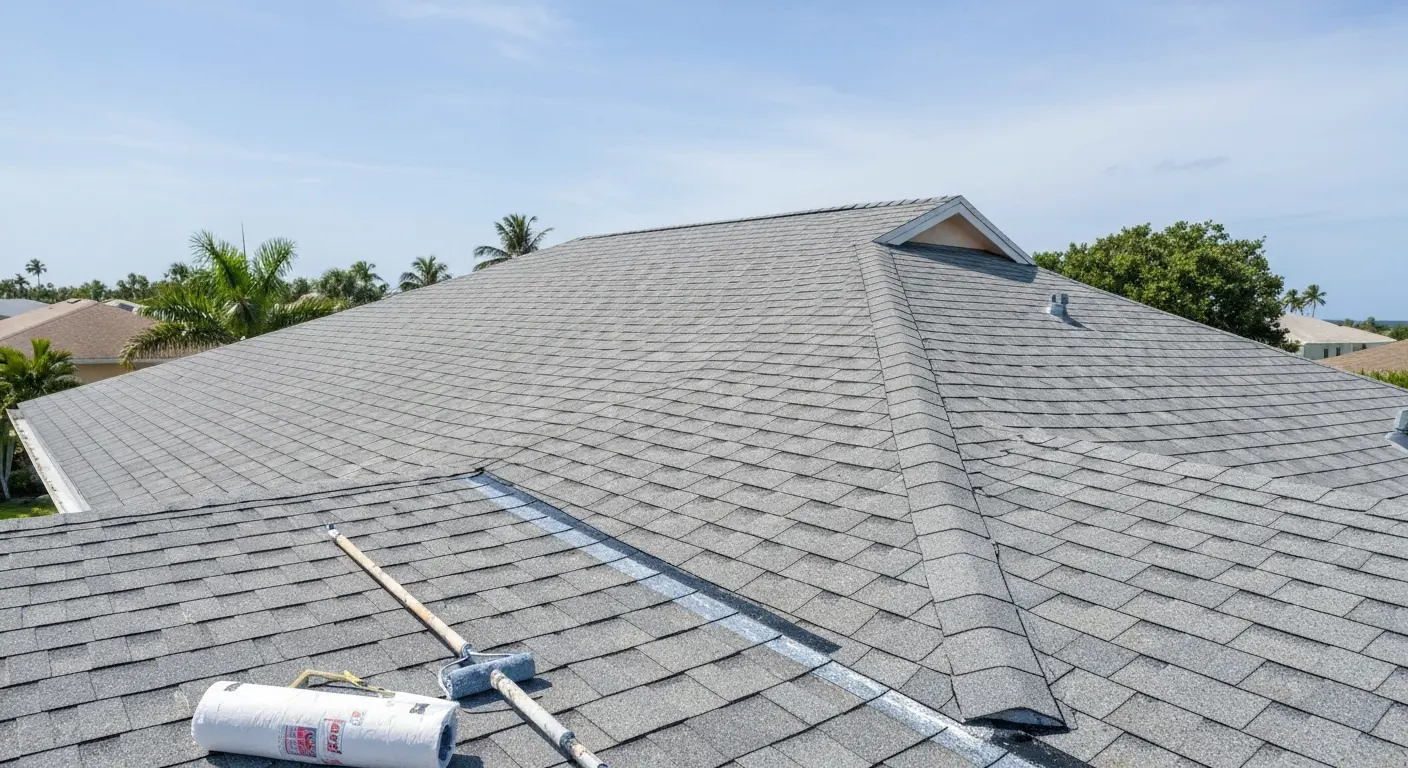 Residential roof coating application