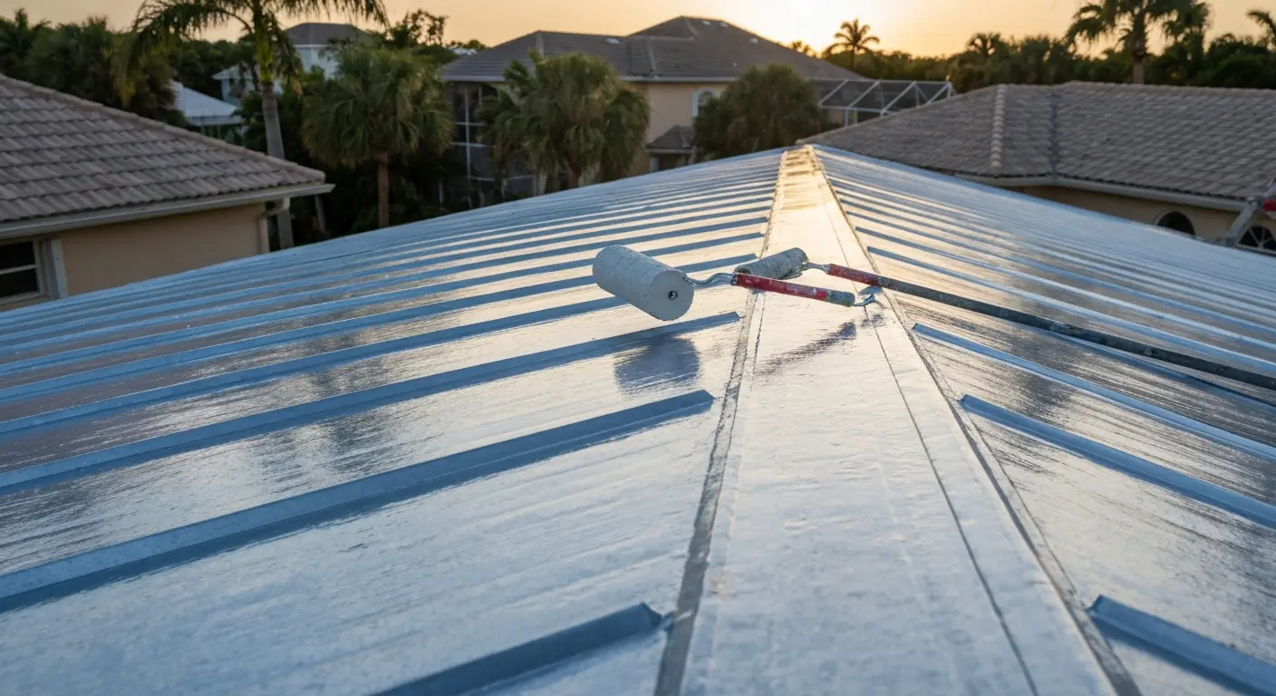 Metal roof coating