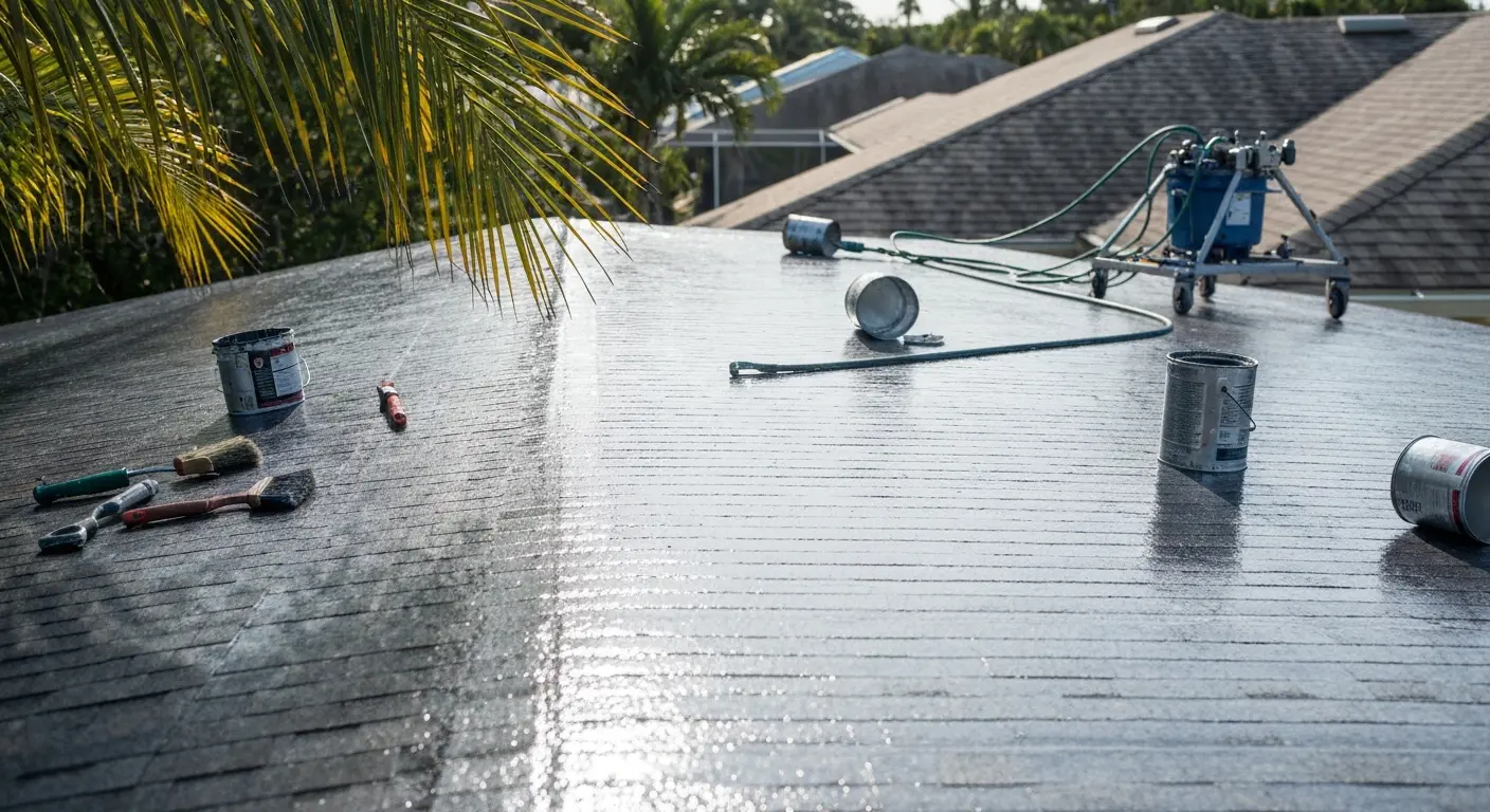 Residential roof coating service