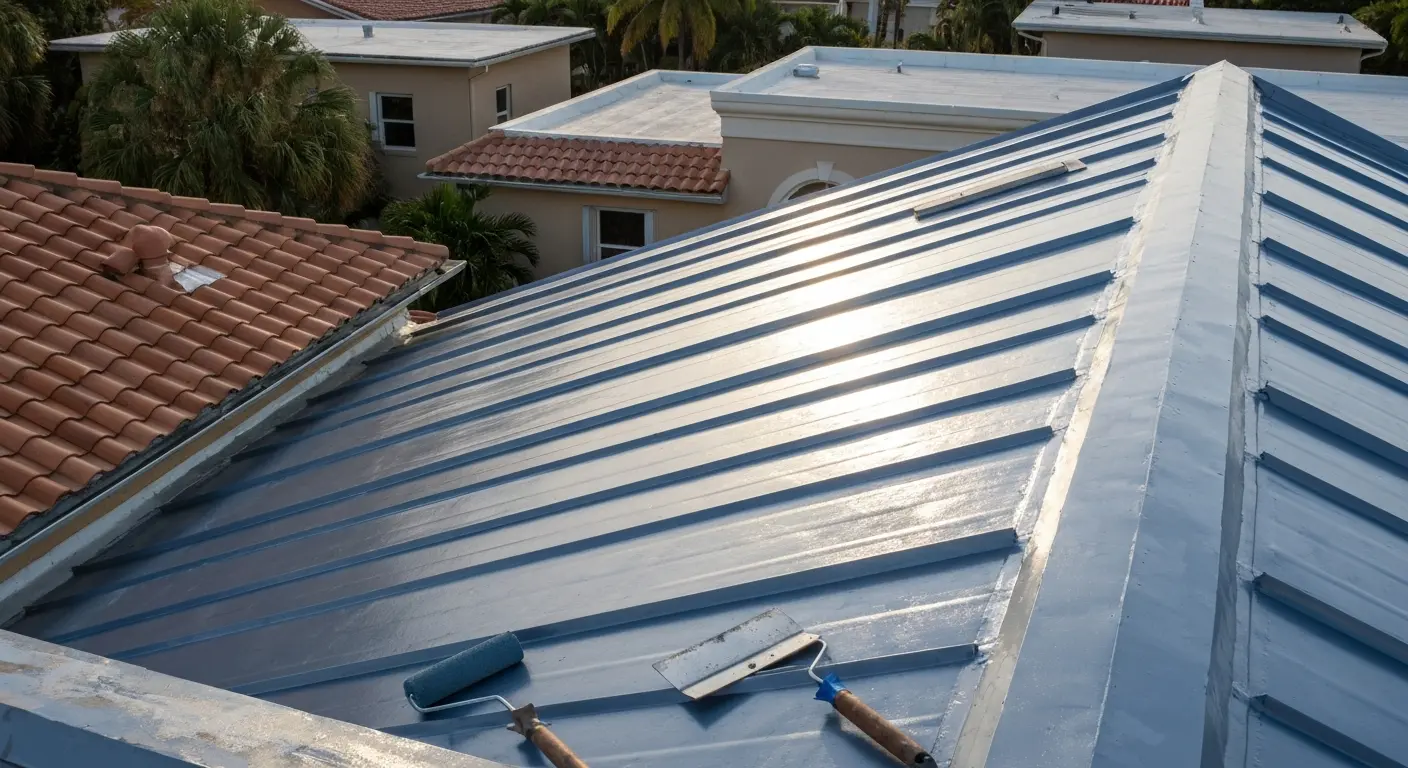 Metal roof coating