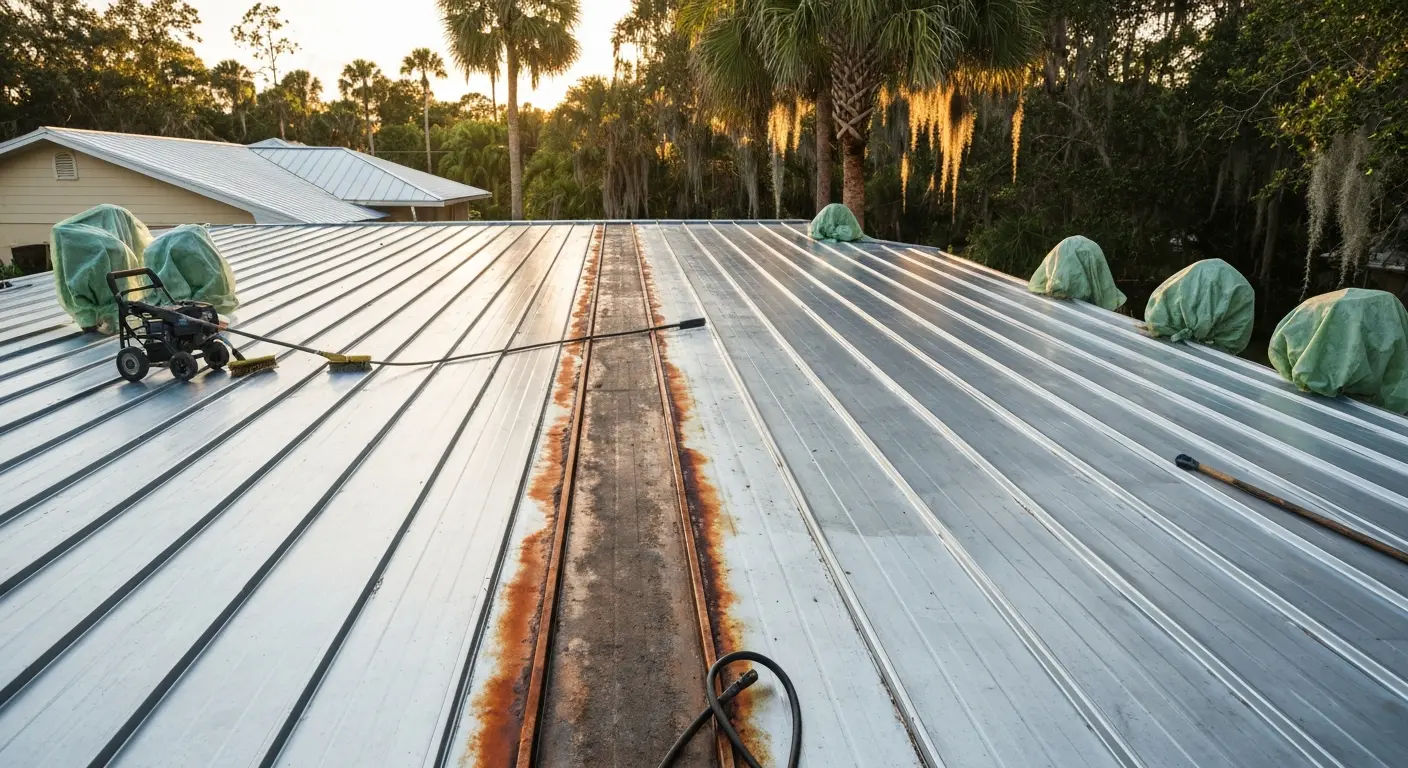 Metal roof restoration