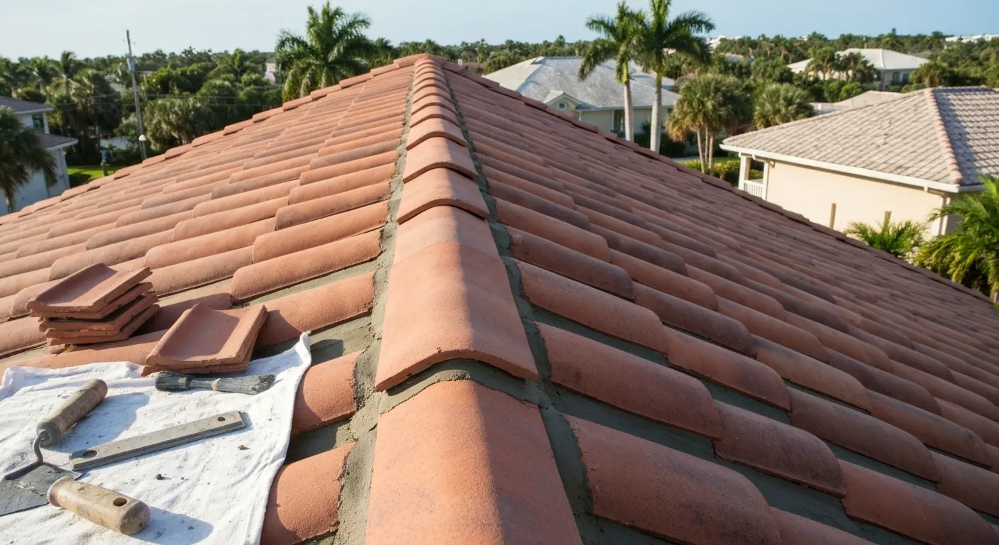 Roof repair work