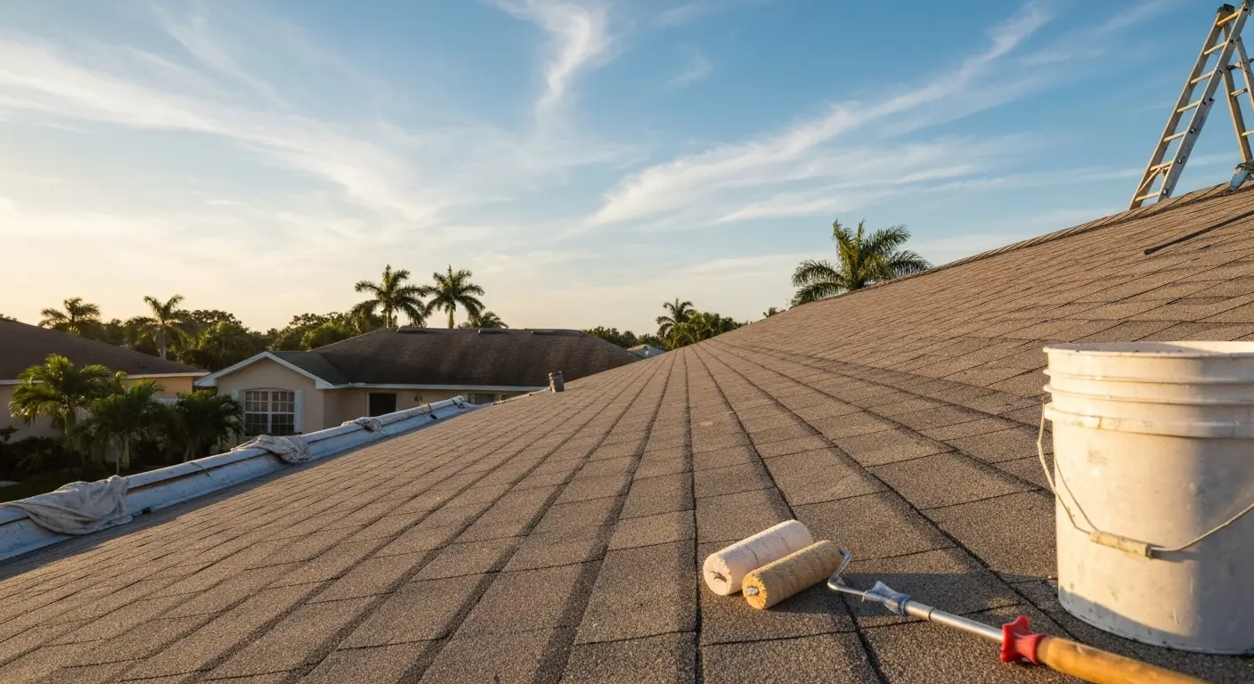 Residential roof coating application