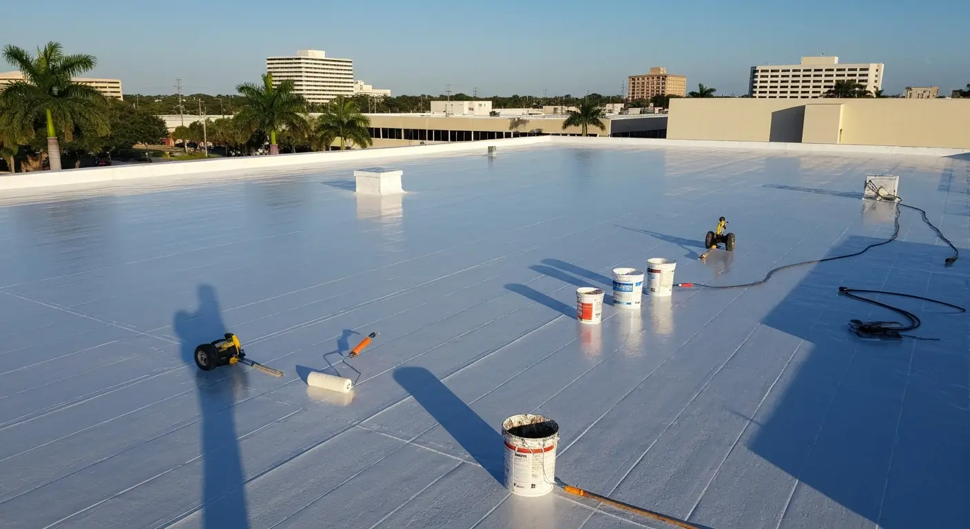 Commercial roof coating