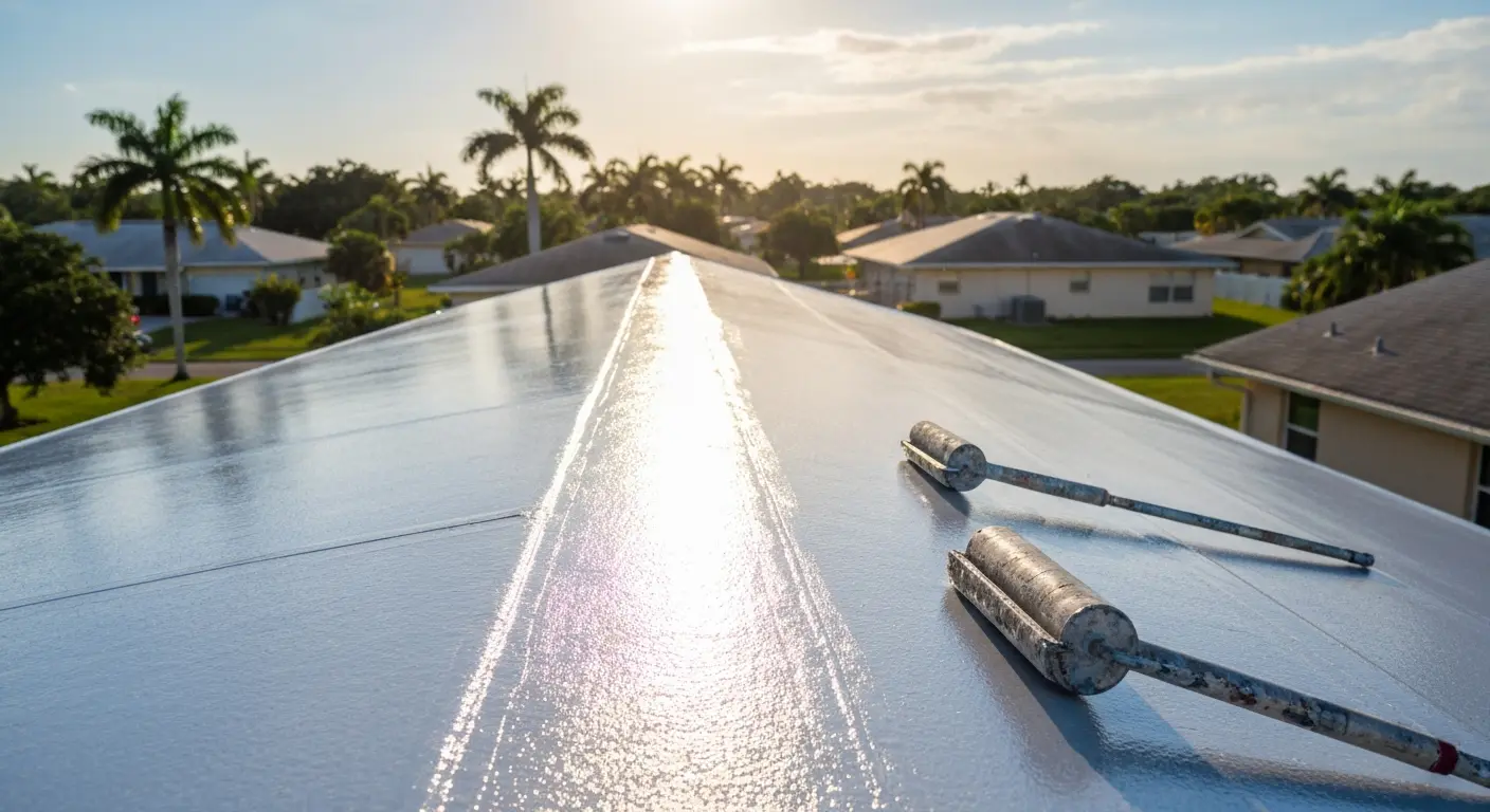 Residential roof coating application