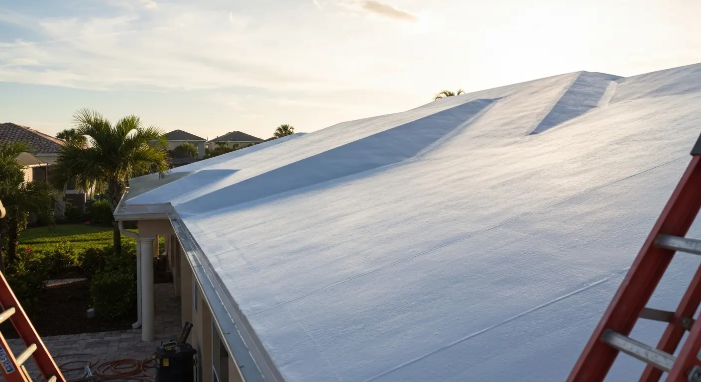 Residential roof coating in Lely