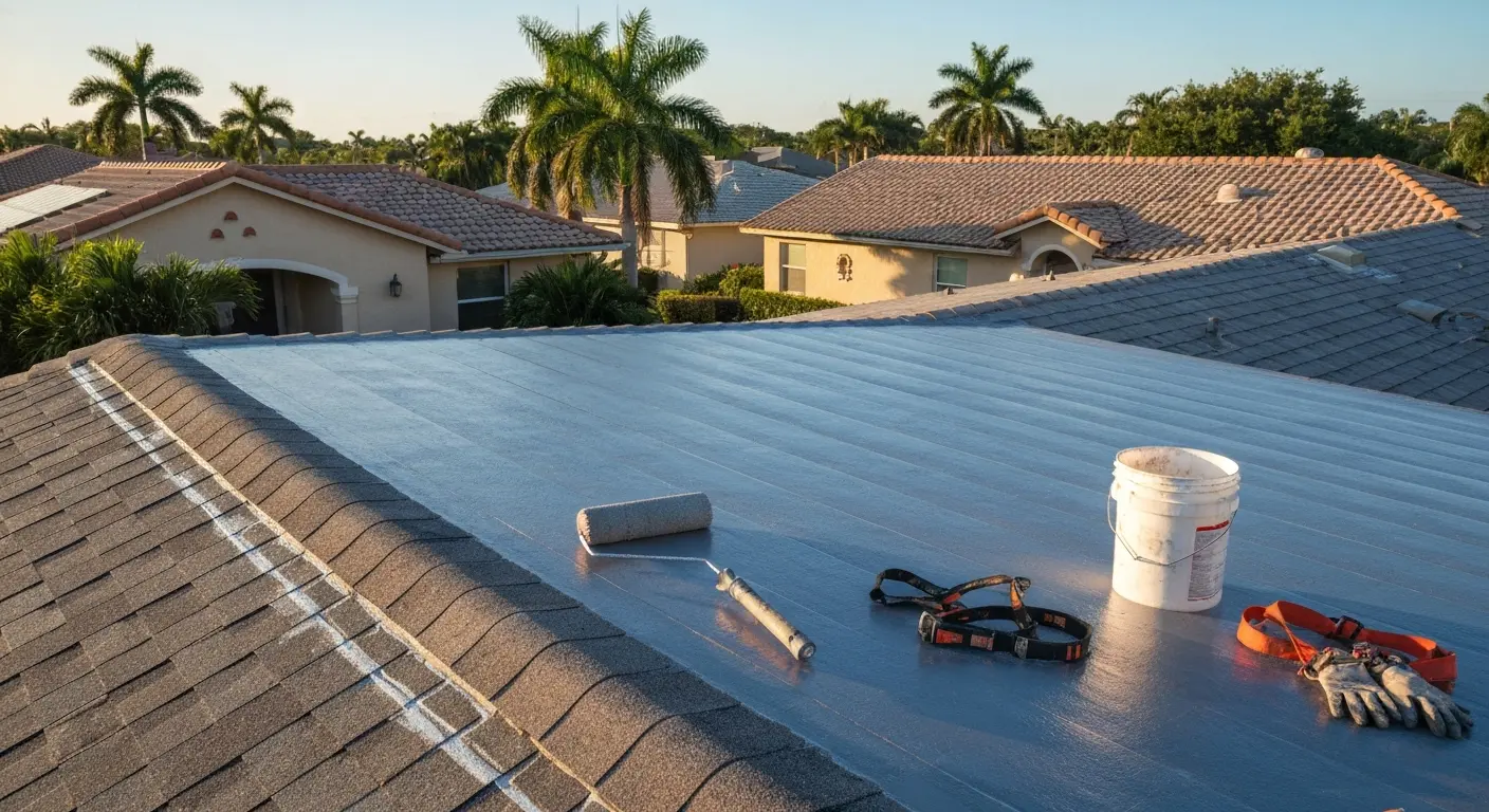 Residential roof coating