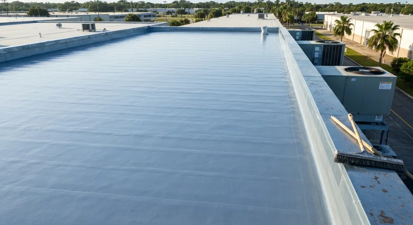 Commercial roof coating