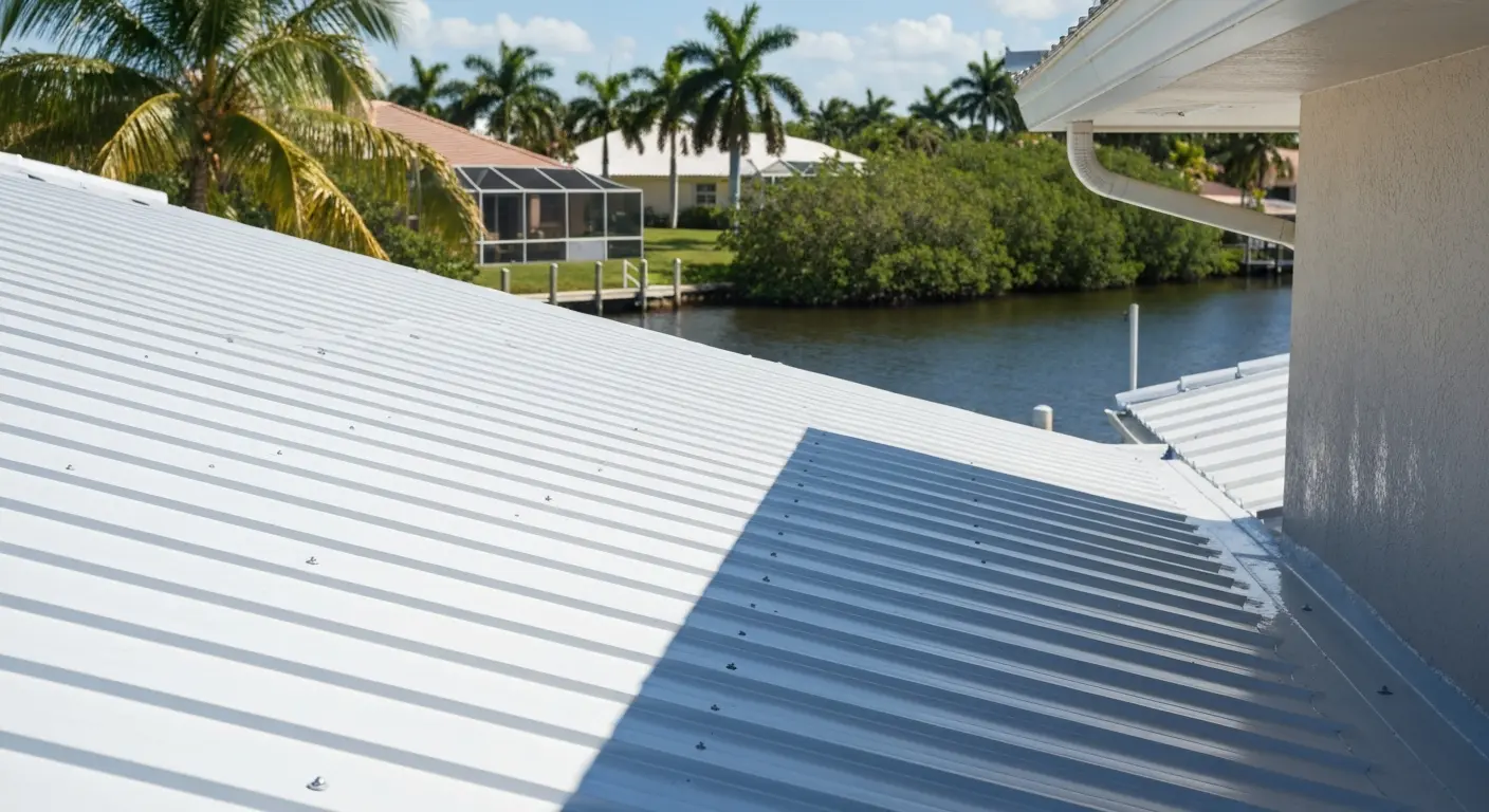 Cape Coral canal-front residential roofing