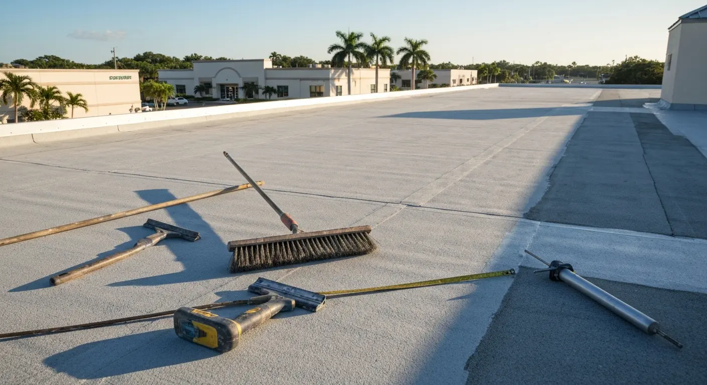 Roof restoration work