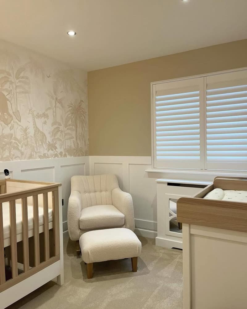 White shutters in a nursery