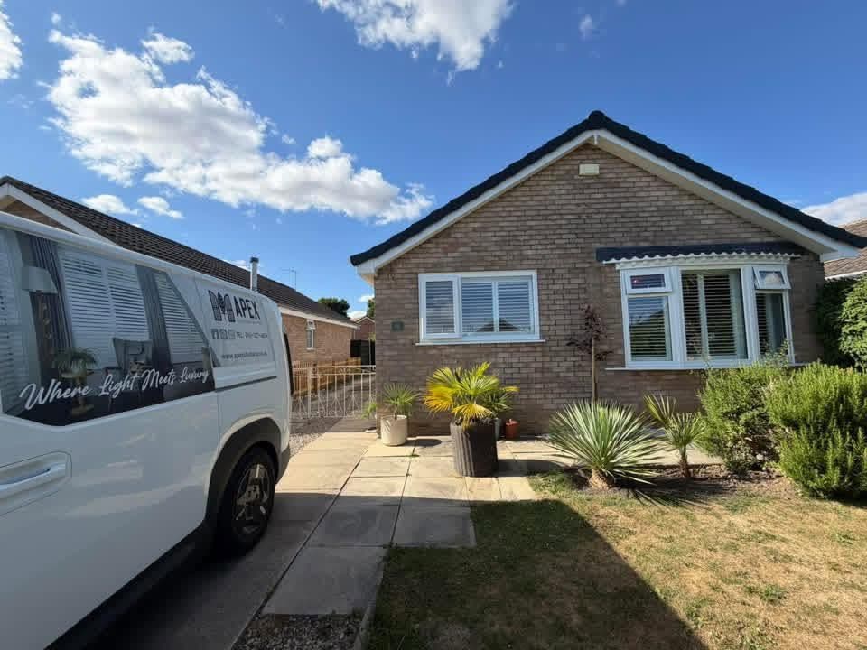 The Apex van outside a customer's home