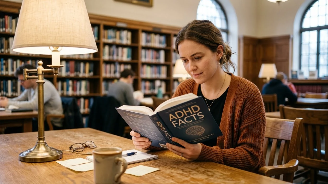 person learning facts about common myths of ADD and ADHD person learning facts about common myths of ADD and ADHD