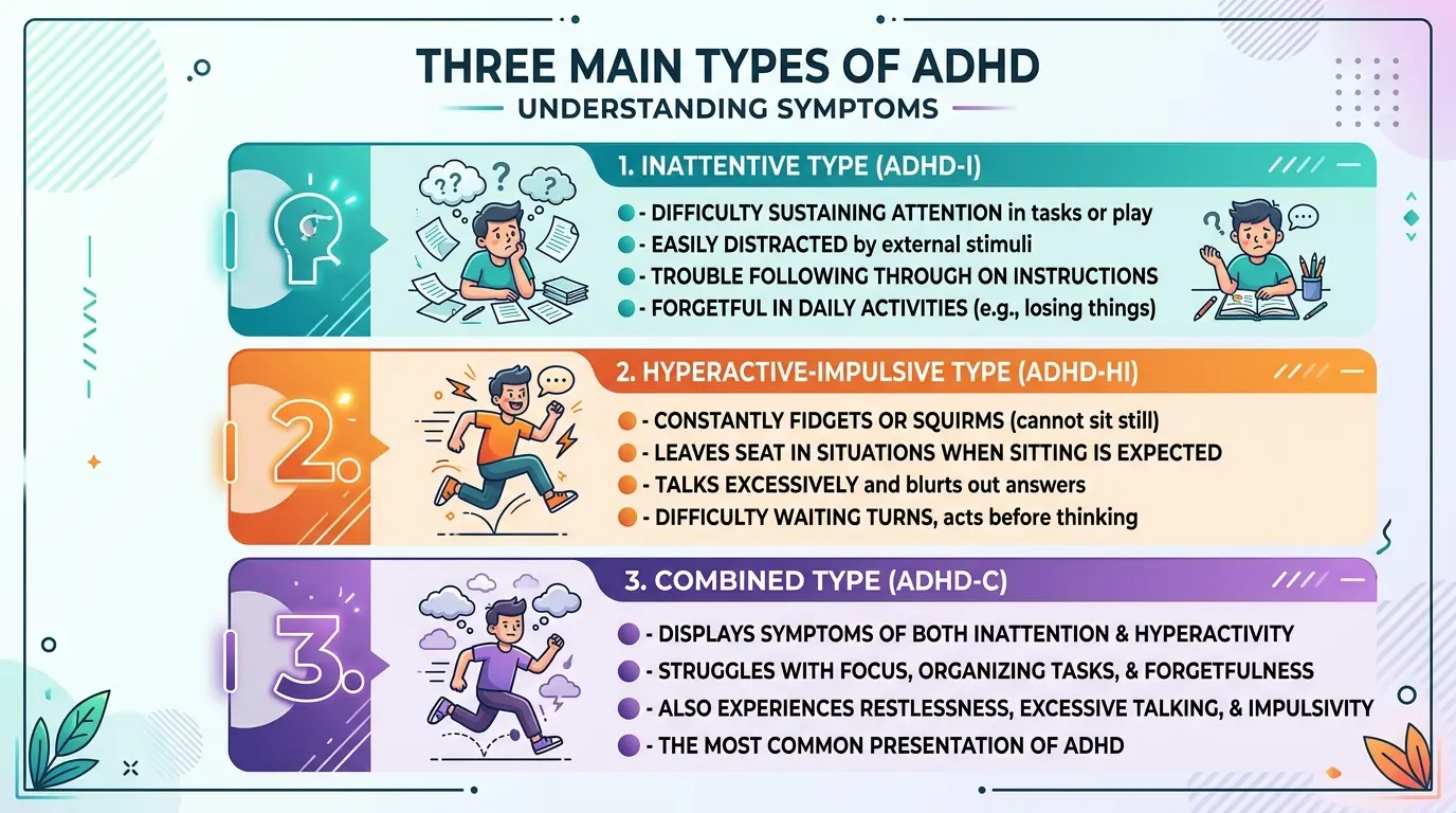 types of adhd