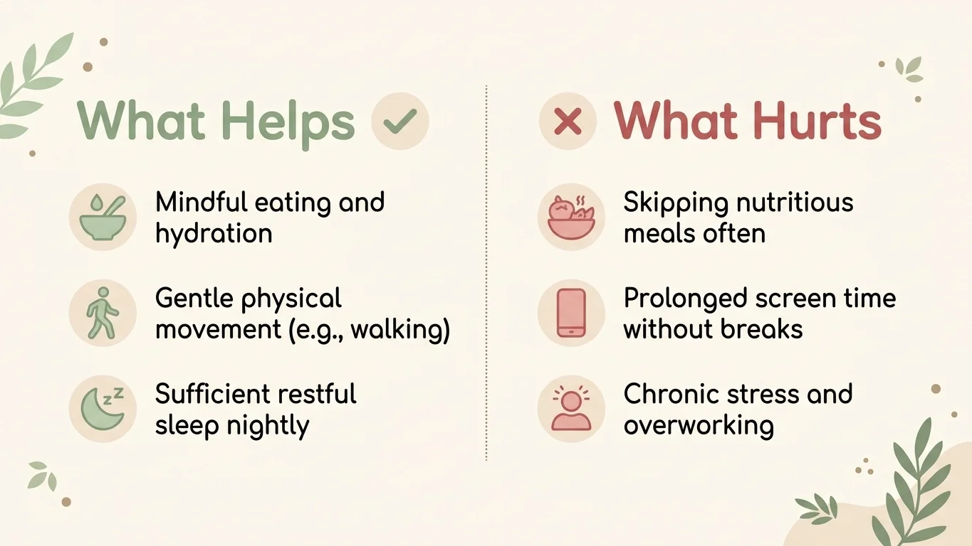 Two-column infographic banner comparing supportive actions versus harmful responses when supporting a woman with PTSD. Two-column infographic banner comparing supportive actions versus harmful responses when supporting a woman with PTSD.