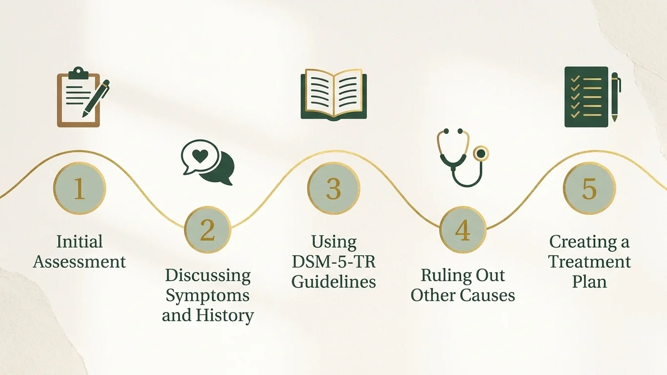 Step by step process therapists use to diagnose mental health conditions Step by step process therapists use to diagnose mental health conditions
