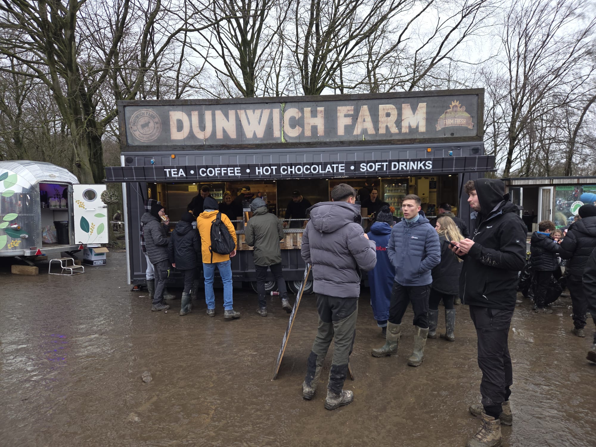Retro vintage vehicle serving chiken at a GSK event