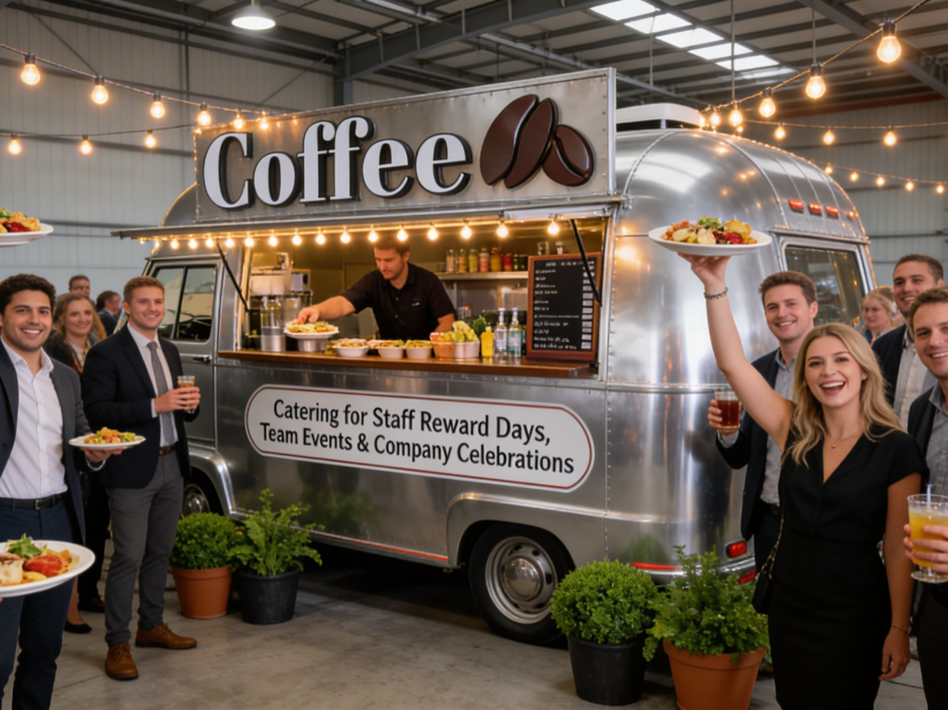 Stylish product launch setup with branded counters and curated food stations.
