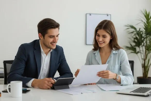 Accountant helping client with tax preparation and planning in Saint Petersburg, FL office