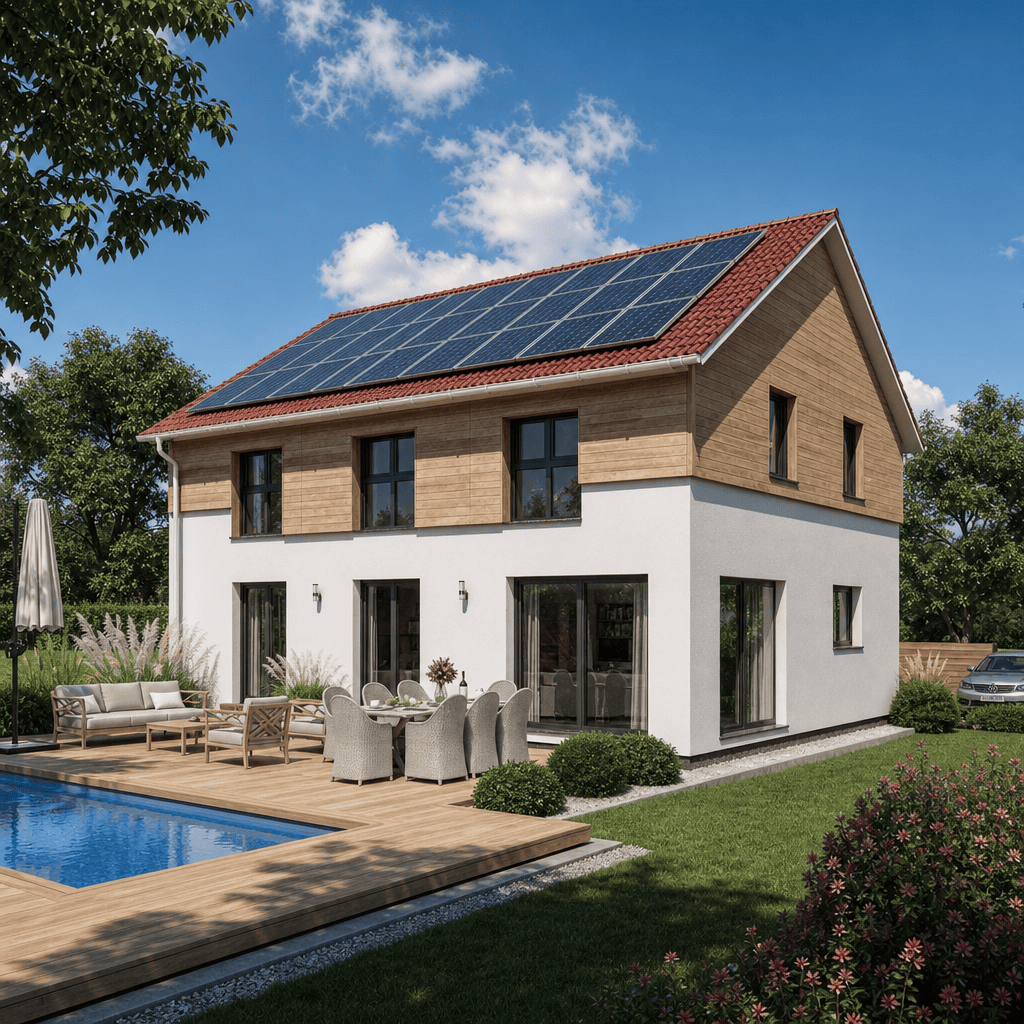 Fertighaus mit Einliegerwohnung