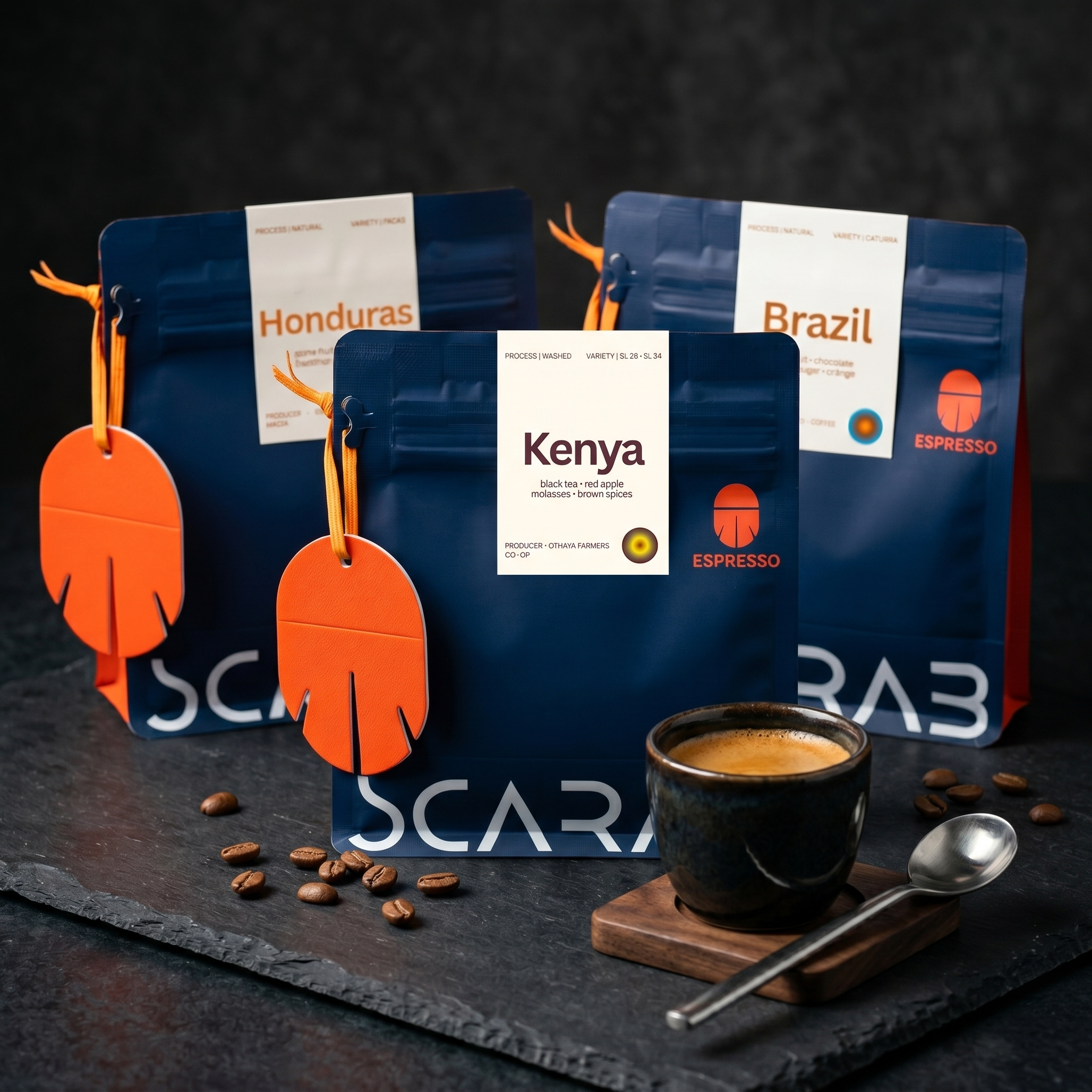 Barista serving specialty coffee to local business guests at Scarab Coffee in Al Qusais