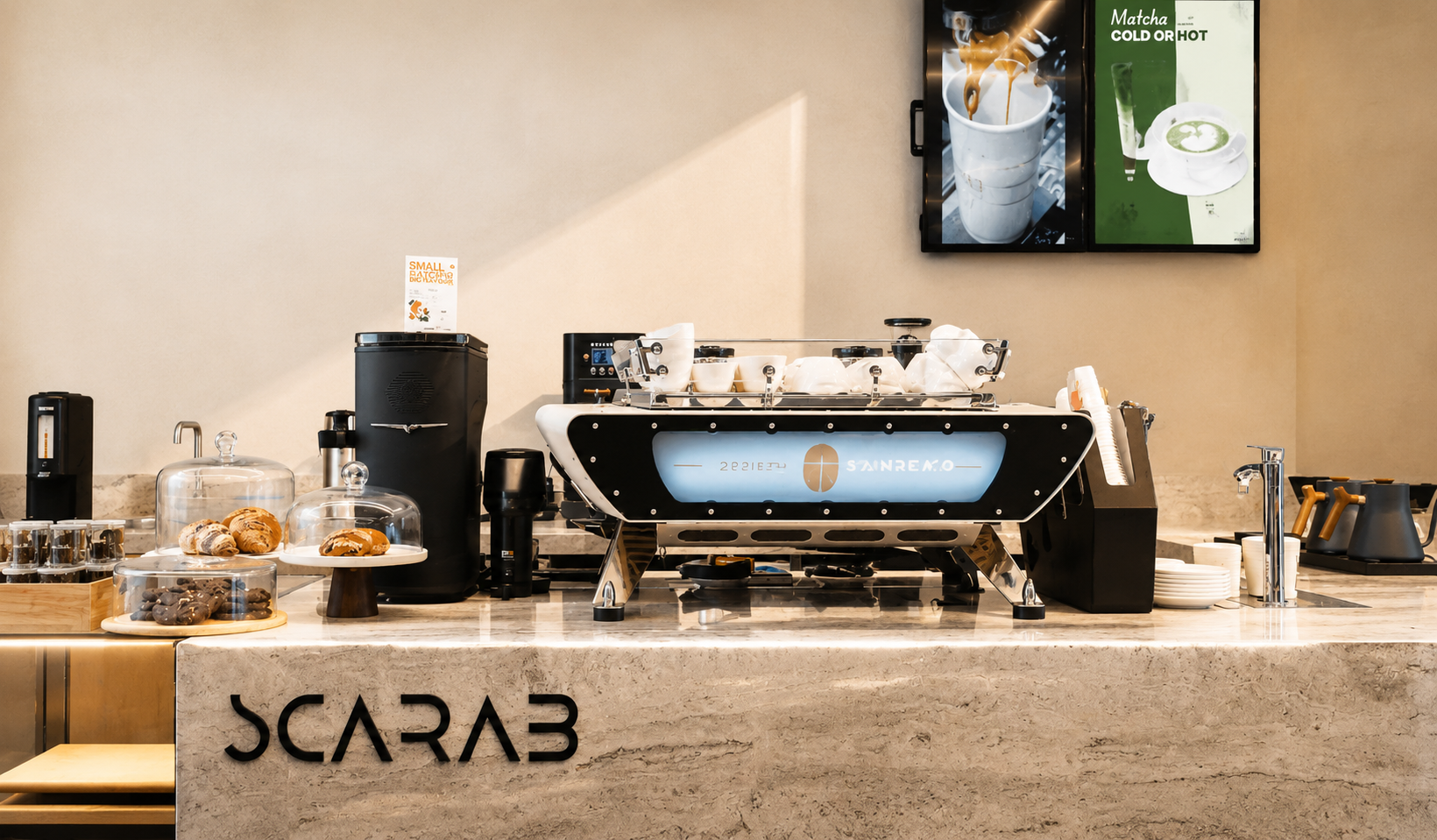 Scarab Coffee espresso bar and brewing station Scarab Coffee espresso bar and brewing station