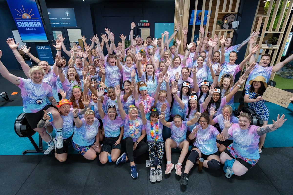A team lined up at the Summer Games