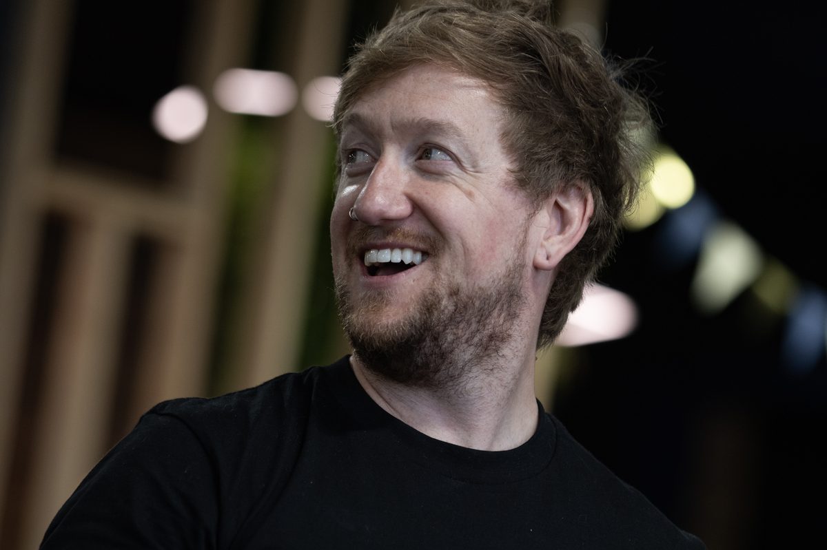 Tim Reid, founder of ETC, smiling while coaching a session