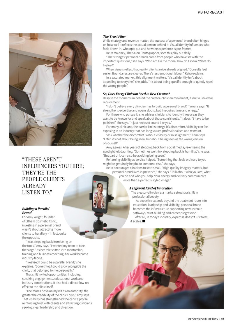 Professional Beauty, Issue 1 2026, page 23: Amy Wright on building a parallel brand