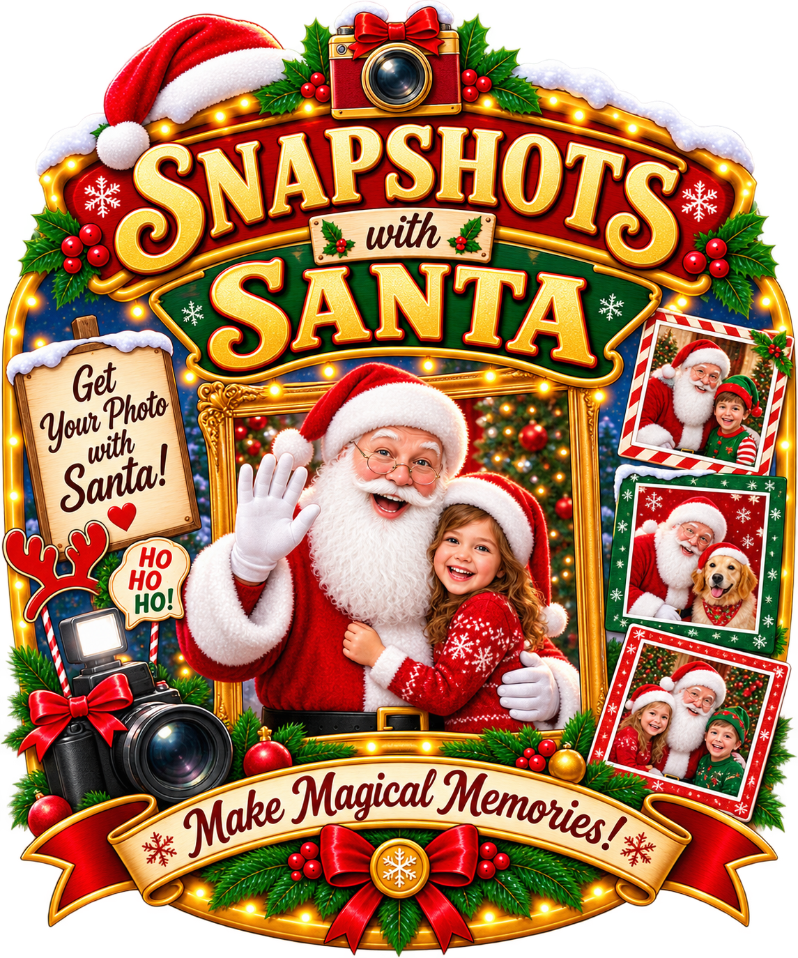 Snapshots with Santa crest