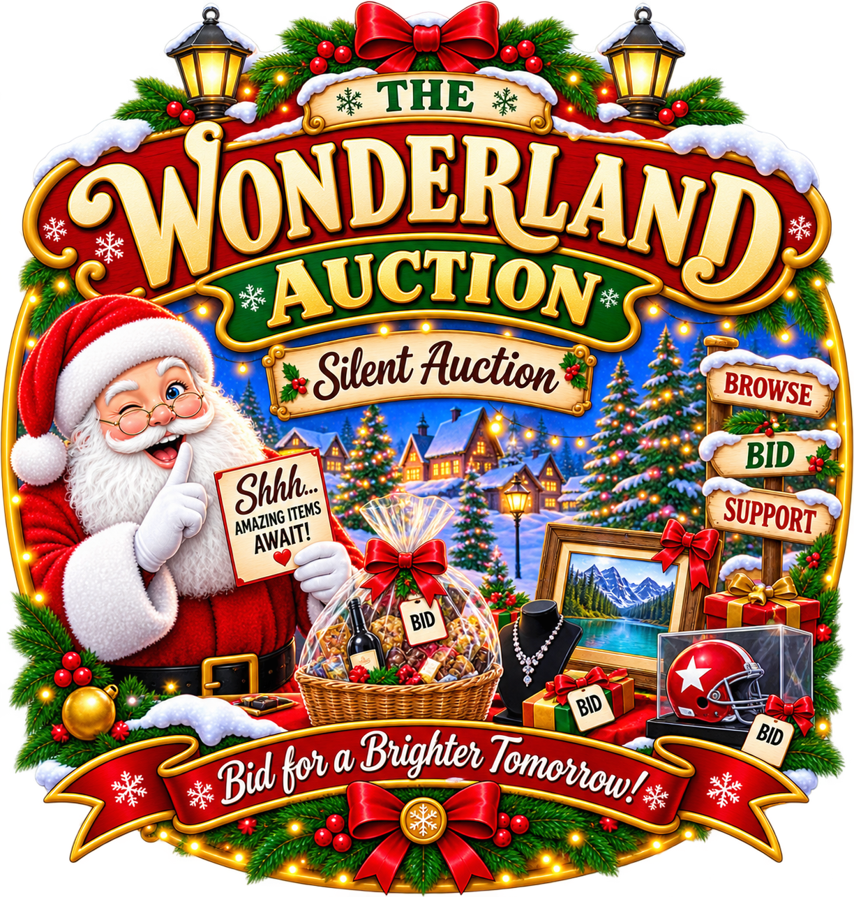The Wonderland Auction crest