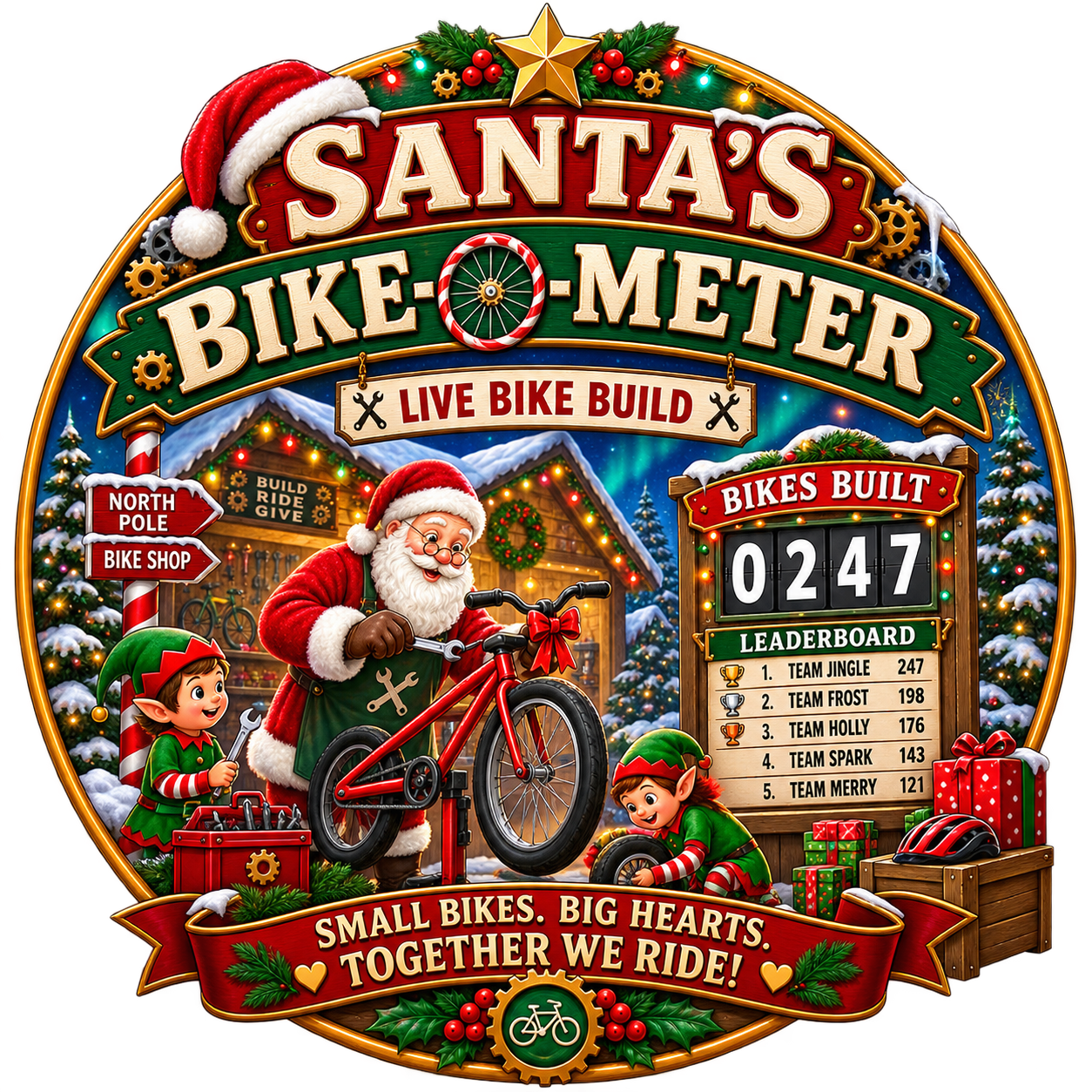 Santa's Bike-o-Meter crest