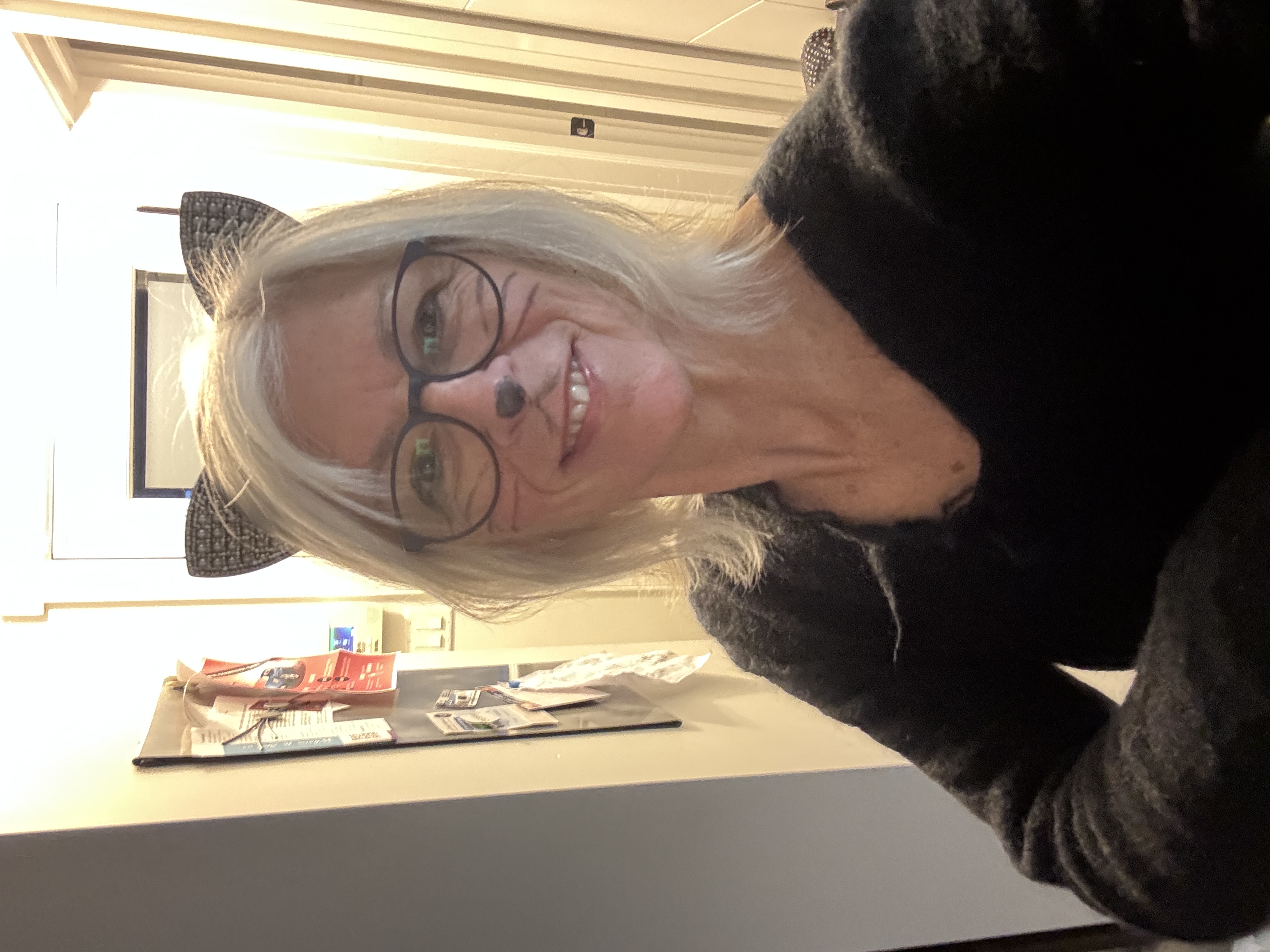 Deb of Craxy Designs in her Ontario studio