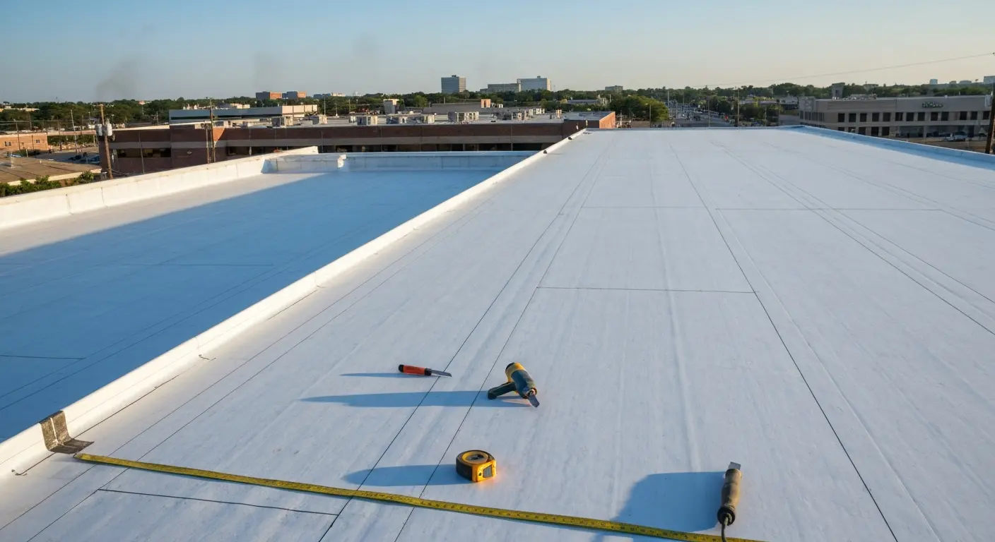 Flat roof replacement in Dallas